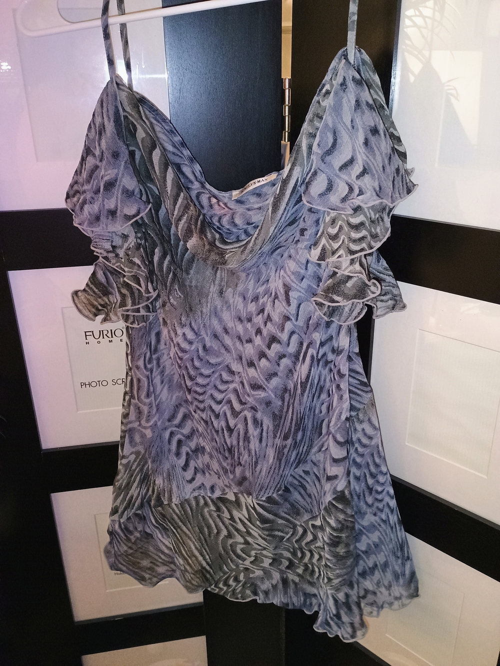 PRICE FIRM Women's Grey Snake Print Cami